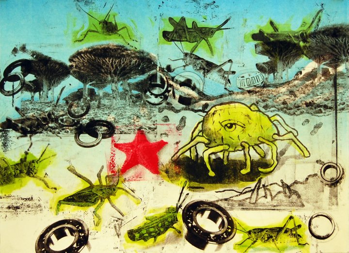 Landscape with Tires